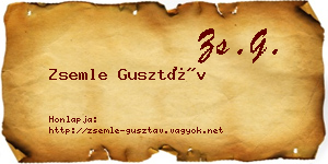 Zsemle Gusztáv névjegykártya