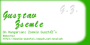 gusztav zsemle business card